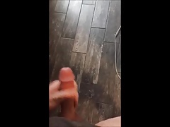 Big Cumshot on Tile Floor