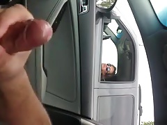 Dickflash – Cum for a milf while driving.