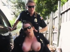 Cops Maggie And Joslyn Riding Black Dong Outdoors