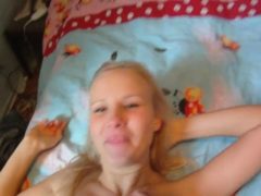 Wonderful Blonde Sweetie Hailey Fires Up A Donga