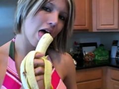 Teen Banana Tease