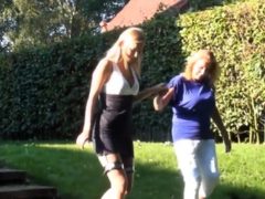 Outdoor Lesbian Sex With Two Blonde Angels